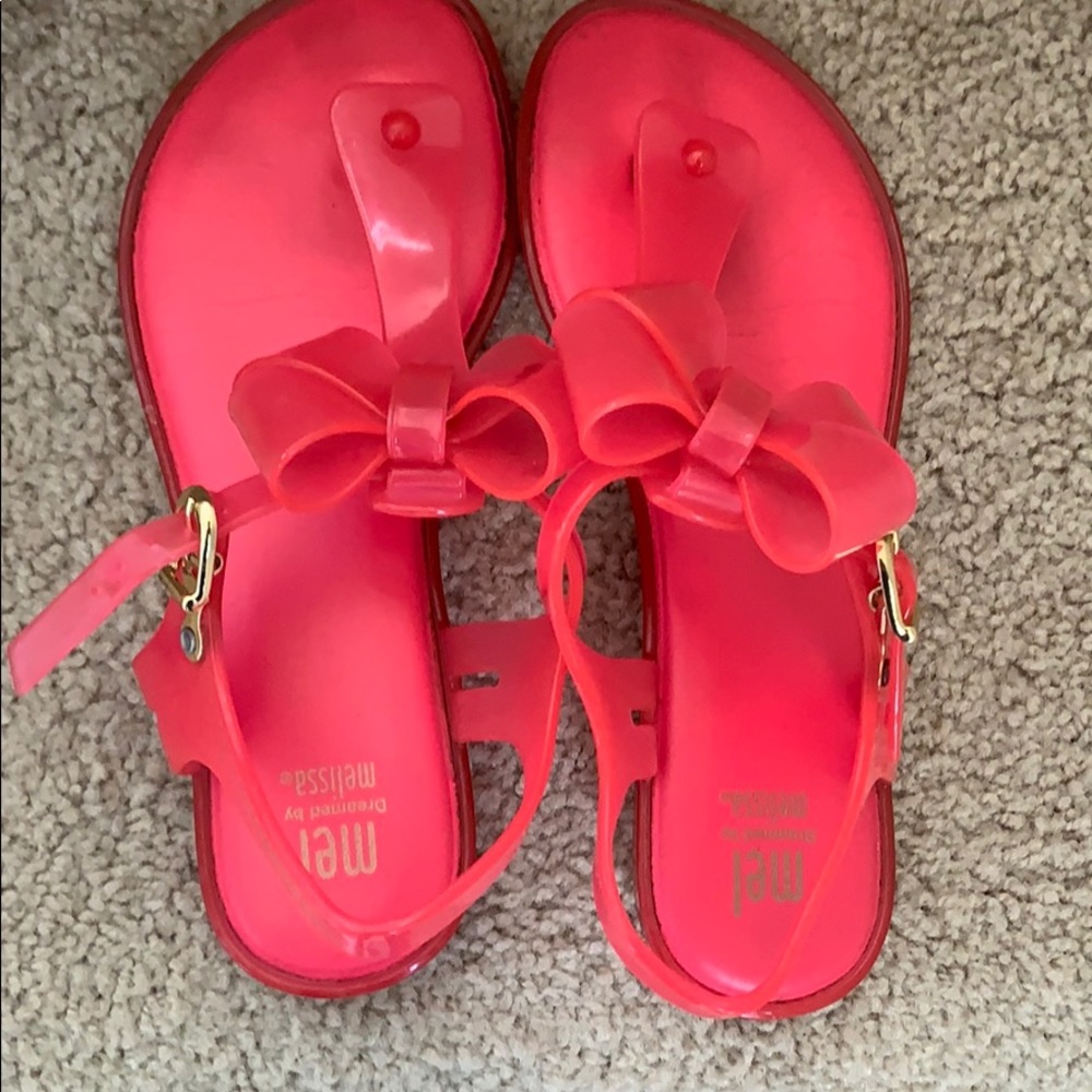 Adorable Sandals by Melissa in a pink/coral color